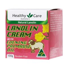 Kem Lanolin Healthy Care với Dầu Hoa Anh Thảo 100g - Kem Dưỡng Ẩm Chuyên Sâu, Chống Lão Hóa, Làn Da Mịn Màng, Tươi Sáng