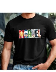 Áo Thun Unisex Marvel & DC - Thiết Kế Siêu Anh Hùng Cotton Thoáng Mát, Phong Cách Streetwear Cho Fan Truyện Tranh