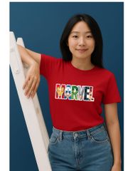 Áo Thun Unisex Marvel & DC - Thiết Kế Siêu Anh Hùng Cotton Thoáng Mát, Phong Cách Streetwear Cho Fan Truyện Tranh