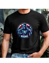 Áo Thun Unisex Siêu Anh Hùng Marvel & DC – Graphic Tee In Hình Avengers, Justice League, Cotton Thoáng Mát, Quà Tặng Fan Comic
