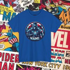 Áo Thun Unisex Siêu Anh Hùng Marvel & DC – Graphic Tee In Hình Avengers, Justice League, Cotton Thoáng Mát, Quà Tặng Fan Comic