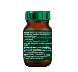 Viên Sắt Hữu Cơ Thompson's Organic Iron 24mg - Hỗ Trợ Tạo Hồng Cầu, Giảm Mệt Mỏi, Lọ 30 Viên - Thương Hiệu Úc