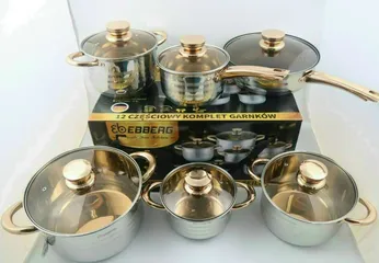 Bộ Nồi ENGELBERG 6 Món Vung Kính - Chất liệu Inox 304 An Toàn - Bảo Hành 12 Tháng, Đun Nấu Tiết Kiệm Năng Lượng