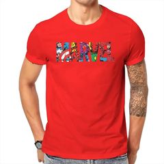 Áo Thun Cổ Điển Marvel In Logo Chữ Cho Nam Nữ - Thời Trang Cá Tính Chất Liệu Cotton Mềm Mại