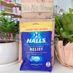 Kẹo Halls sugar free vị Bạc Hà 80 viên