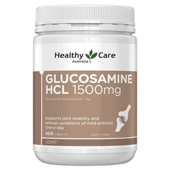 Viên Uống Healthy Care Glucosamine HCL 1500mg - Hỗ Trợ Khớp Linh Hoạt, Giảm Đau Nhức, Lọ 400 Viên, Xuất Xứ Úc