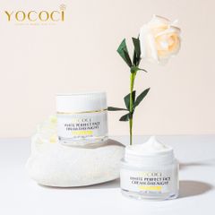 Bộ 2 Sản Phẩm Chăm Sóc Da Mặt Yococi - Kem Dưỡng Trắng 20g và Sữa Rửa Mặt 100g Giảm Mụn, Mờ Thâm, Dưỡng Sáng Da tự nhiên