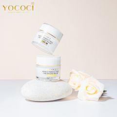 Bộ 2 Sản Phẩm Chăm Sóc Da Mặt Yococi - Kem Dưỡng Trắng 20g và Sữa Rửa Mặt 100g Giảm Mụn, Mờ Thâm, Dưỡng Sáng Da tự nhiên
