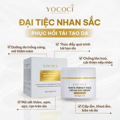 Kem Dưỡng Trắng Da Mặt Ngày & Đêm YOCOCI Perfect Face Cream 20g – Dưỡng Ẩm, Mờ Thâm Nám, Chống Oxy Hóa, Phục Hồi Da