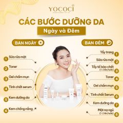 Combo Chăm Sóc Da Ngừa Mụn Yococi - Sữa Rửa Mặt 100ml & Gel Chấm Mụn 15g Cho Da Sáng Mịn, Giảm Sưng Viêm