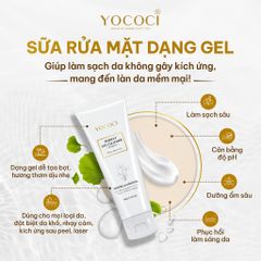 Sữa Rửa Mặt Gel Yococi Perfect 100g - Làm Sạch Dịu Nhẹ, Ngừa Mụn Cho Da Dầu, Nhạy Cảm, Giữ Ẩm Tự Nhiên, Hỗ Trợ Làm Dịu Da