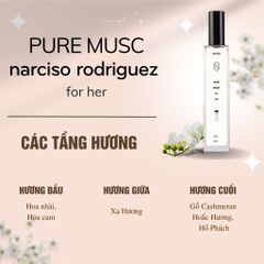 Nước Hoa Nữ Narciso Rodriguez Pure Musc For Her 10ml - Mùi Hương Xạ Hương Quyến Rũ, Thanh Lịch, Tinh Tế cho Phái Đẹp