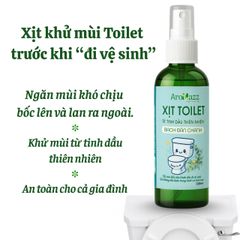 Xịt Khử Mùi Toilet AroMazz 120ml - Tinh Dầu Thiên Nhiên, Giúp Không Còn Mùi Hôi Khi Đi Vệ Sinh, Thoải Mái Như Spa Mini