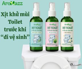Xịt Khử Mùi Toilet AroMazz 120ml - Tinh Dầu Thiên Nhiên, Giúp Không Còn Mùi Hôi Khi Đi Vệ Sinh, Thoải Mái Như Spa Mini