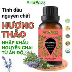 Set Tinh Dầu Thiên Nhiên AroMazz 100% Nguyên Chất Nhập Khẩu Ấn Độ - Bộ 6 Mùi Cao Cấp: Gỗ Đàn Hương, Ngọc Lan Tây, Sả Chanh và Hương Thơm Giúp Thư Giãn