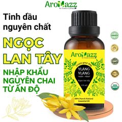 Set Tinh Dầu Thiên Nhiên AroMazz 100% Nguyên Chất Nhập Khẩu Ấn Độ - Bộ 6 Mùi Cao Cấp: Gỗ Đàn Hương, Ngọc Lan Tây, Sả Chanh và Hương Thơm Giúp Thư Giãn
