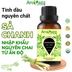 Set Tinh Dầu Thiên Nhiên AroMazz 100% Nguyên Chất Nhập Khẩu Ấn Độ - Bộ 6 Mùi Cao Cấp: Gỗ Đàn Hương, Ngọc Lan Tây, Sả Chanh và Hương Thơm Giúp Thư Giãn