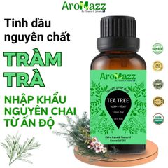 Set Tinh Dầu Thiên Nhiên AroMazz 100% Nguyên Chất Nhập Khẩu Ấn Độ - Bộ 6 Mùi Cao Cấp: Gỗ Đàn Hương, Ngọc Lan Tây, Sả Chanh và Hương Thơm Giúp Thư Giãn