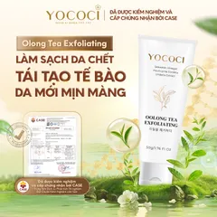 [YOCOCI chính hãng]Tẩy Tế Bào Chết Da Mặt Cao Cấp Yococi Oolong Tea Exfoliating 50g – Sáng Da, Mịn Màng, Ngừa Xỉn Màu