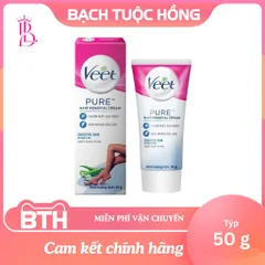 Kem Tẩy Lông Veet Pure Dành Cho Da Nhạy Cảm 50g - Tẩy Lông Nhanh Chóng, Dưỡng Ẩm, Không Kích Ứng