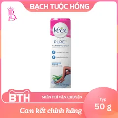 Kem Tẩy Lông Veet Pure Dành Cho Da Nhạy Cảm 50g - Tẩy Lông Nhanh Chóng, Dưỡng Ẩm, Không Kích Ứng