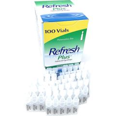 Nước mắt nhân tạo REFRESH PLUS 100 tuýp - Dưỡng ẩm và giảm khô mắt, phù hợp cho người đeo kính áp tròng, không chứa chất bảo quản