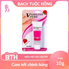 Vaseline PURE OPC Hương Dâu 10G - Dưỡng Ẩm & Làm Mềm Môi - Kem Dưỡng Da An Toàn Cho Mọi Lứa Tuổi