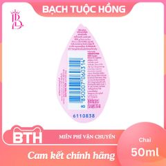 Dầu Massage & Dưỡng Ẩm Johnson’s Baby Oil 50ml - Khóa ẩm hiệu quả, An toàn cho da, Giúp da mềm mại và thư giãn