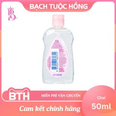 Dầu Massage & Dưỡng Ẩm Johnson’s Baby Oil 50ml - Khóa ẩm hiệu quả, An toàn cho da, Giúp da mềm mại và thư giãn