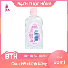 Dầu Massage & Dưỡng Ẩm Johnson’s Baby Oil 50ml - Khóa ẩm hiệu quả, An toàn cho da, Giúp da mềm mại và thư giãn