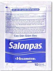 Cao Dán Giảm Đau Salonpas Hisamitsu - Hỗ Trợ Giảm Đau Cơ, Đau Lưng, Chấn Thương - Hộp 40 Miếng Chất Lượng Cao