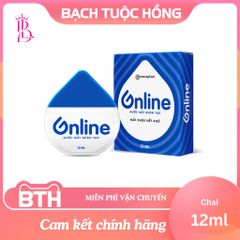 Dung dịch nước mắt nhân tạo Online Meraplion 12ml - Cấp ẩm, làm dịu mắt, giảm khô rát và mỏi mắt hiệu quả