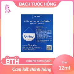 Dung dịch nước mắt nhân tạo Online Meraplion 12ml - Cấp ẩm, làm dịu mắt, giảm khô rát và mỏi mắt hiệu quả
