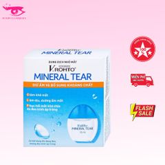 Dung dịch nhỏ mắt V.Rohto Mineral Tear 13ml - Giúp giữ ẩm, làm dịu mắt khô, bảo vệ khi mang kính áp tròng, bổ sung khoáng chất tự nhiên.