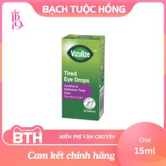 Dung dịch nhỏ mắt Vizulize Tired Eye Drop 15ml - Giúp làm dịu, phục hồi và dưỡng ẩm cho mắt mệt mỏi, đau đỏ, khó chịu