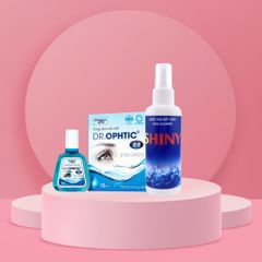 Combo Dung Dịch Nhỏ Mắt Dr.Ophtic 22 HD Pharma 15ml + Nước Xịt Kính SHINY - Chăm Sóc Mắt và Làm Sạch Kính Đa Năng