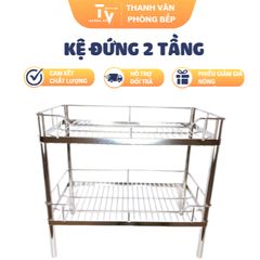 Kệ đứng 2 tầng - Kệ để đồ inox cao cấp cho nhà bếp, tiện lợi và thẩm mỹ, đa dạng kích thước (TV1180)