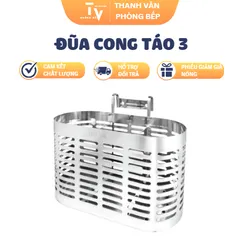 Đũa Cong Táo 3 Inox Cao Cấp TVKITCHEN - Dụng Cụ Nhà Bếp Đa Năng, Chất Lượng Cao, Tiện Lợi cho Mọi Căn Bếp (TV1198)