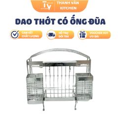 Dao Thớt Inox Cao Cấp Có Ống Đũa - Dụng Cụ Nhà Bếp TVKITCHEN Thế Hệ Mới, Tiện Lợi, Mẫu Mã Đẹp, Chất Lượng Chính Hãng (TV1191)