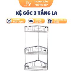 Kệ Góc 3 Tầng Inox - Giải Pháp Tiết Kiệm Diện Tích Cho Nhà Bếp Hiện Đại, Đồ Gia Dụng Tiện Ích (TV1170)