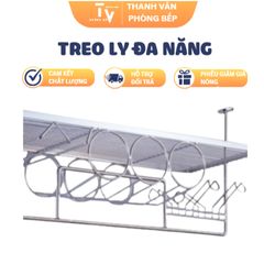 Treo Ly Đa Năng Inox Cao Cấp TVKITCHEN - Dụng Cụ Nhà Bếp Tiện Lợi, Kích Thước 28x100cm, Thích Hợp Mọi Nhà Bếp (TV1185)