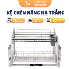 Kệ Chén Nâng Hạ Trắng Inox Cao Cấp - Giải Pháp Tiện Lợi Cho Nhà Bếp Thông Minh, Chất Lượng Đảm Bảo (TV1205)