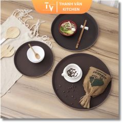 Khay Nhựa Chống Trượt Phục Vụ Cao Cấp - Mâm Chất Liệu Nhựa Bền, Đủ Kích Cỡ Hình Tròn, Chữ Nhật Cho Nhà Hàng và Gia Đình (TV69)