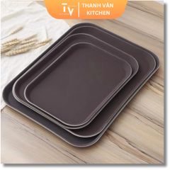 Khay Nhựa Chống Trượt Phục Vụ Cao Cấp - Mâm Chất Liệu Nhựa Bền, Đủ Kích Cỡ Hình Tròn, Chữ Nhật Cho Nhà Hàng và Gia Đình (TV69)