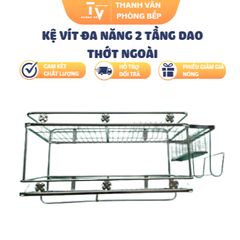 Kệ Vít Đa Năng 2 Tầng Inox Cao Cấp - Giá Đỡ Dao Thớt Nhà Bếp Tiện Lợi, (TV1162)