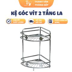Kệ góc vít inox 2 tầng - Đồ gia dụng nhà bếp tiện lợi, tiết kiệm không gian, chất lượng đảm bảo từ TVKITCHEN (TV1167)