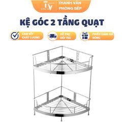 Kệ góc 2 tầng quạt inox cao cấp - Đồ gia dụng tiện ích cho không gian bếp hiện đại (TV1168)