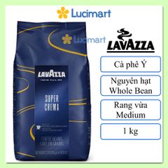 Cà phê Ý Lavazza Super Crema nguyên hạt Whole Bean gói 1kg [Hàng Mỹ]
