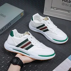 Giày Nam Da PU BX08 Thể Thao Trẻ Trung - Giày Sneakers Năng Động Chất Liệu Mềm Êm Chân, Có 3 Màu sắc Đen, Trắng, Vàng