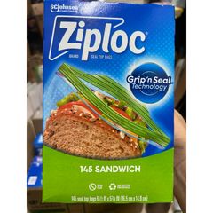 Túi Zip Đựng Thực Phẩm, Bánh Mì Sandwich Ziploc Hộp Nhỏ 145 Cái (16.5Cm X 14.9Cm)